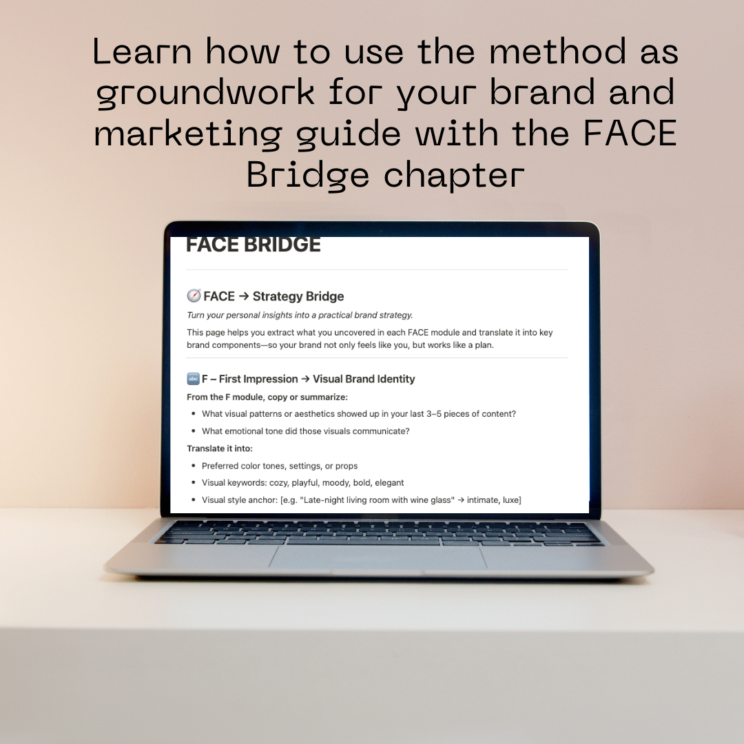 Notion FACE Method Brand Strategy Template