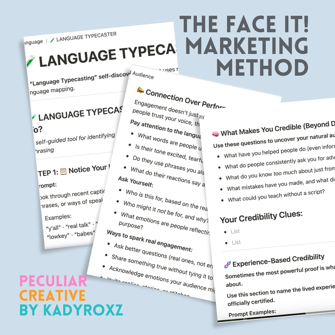 Notion FACE Method Brand Strategy Template