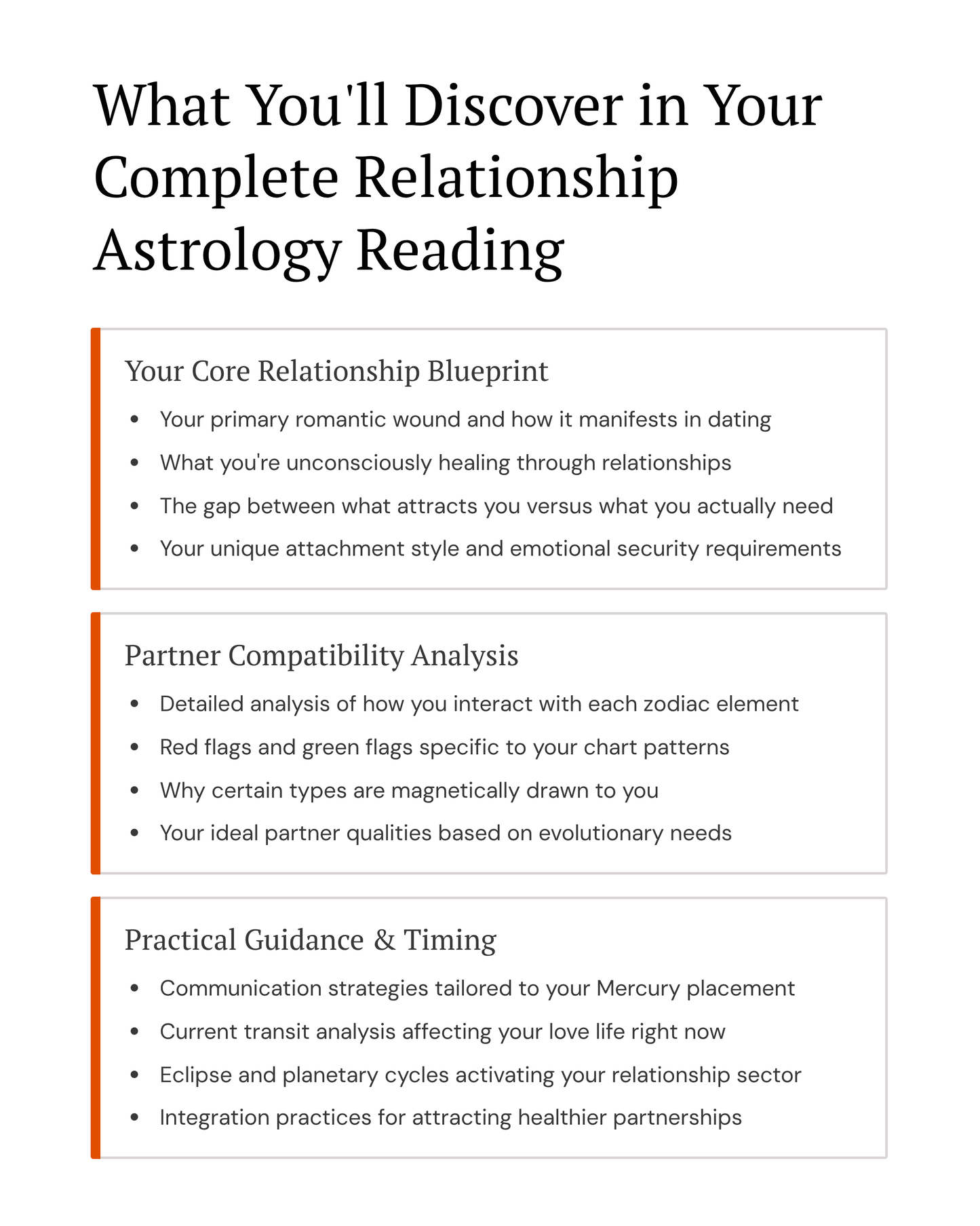FLASH SALE: Complete Relationship Astrology Reading