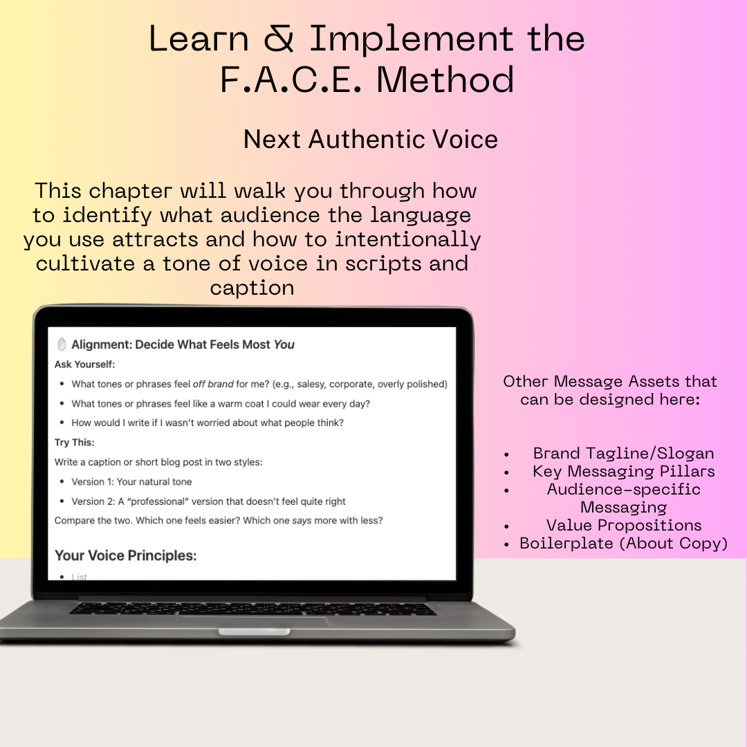Notion FACE Method Brand Strategy Template