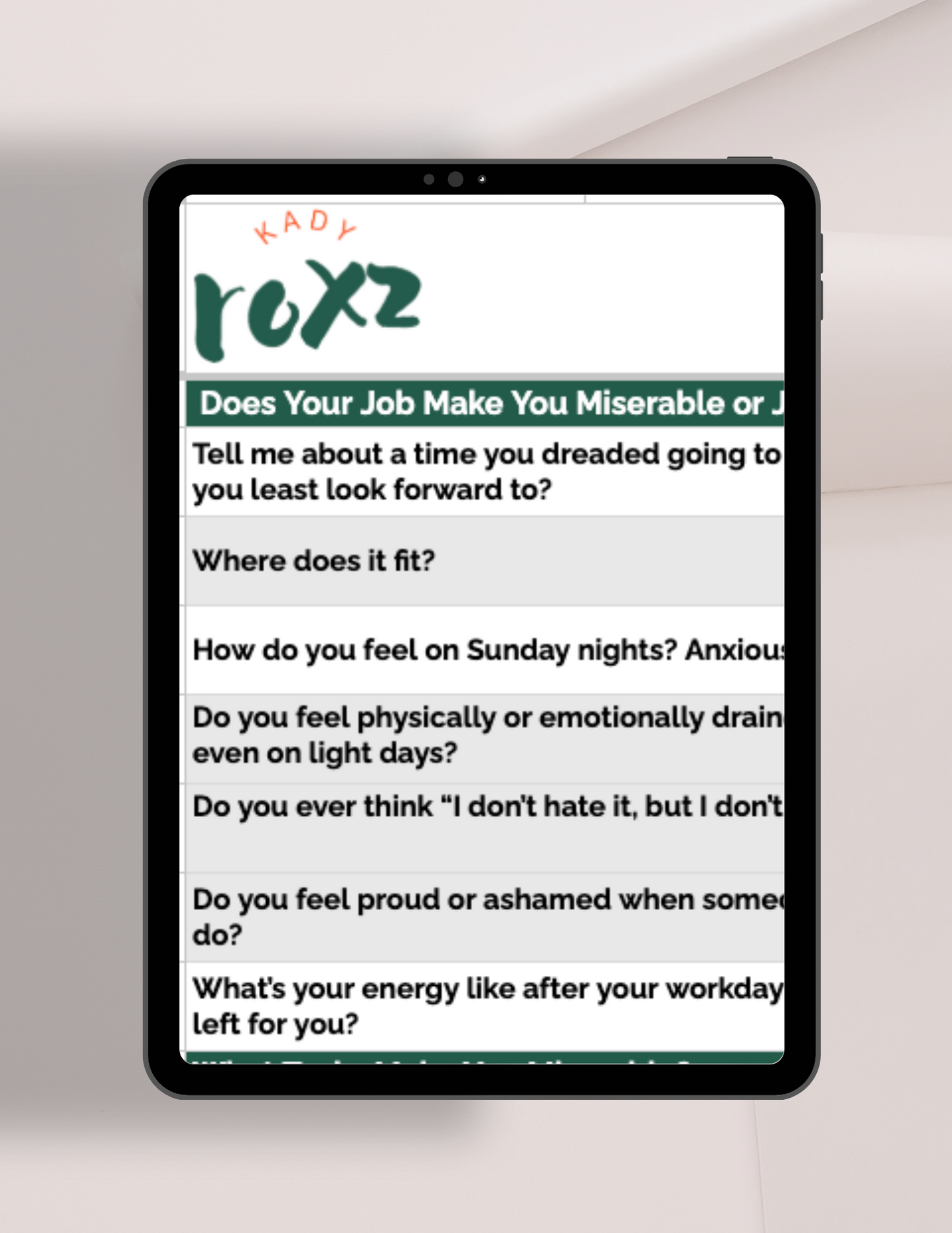 The Passion, Not Pressure Career Workbook (Digital)